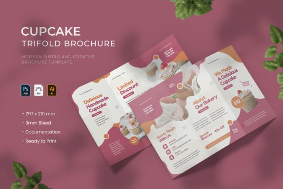Cupcake Trifold Brochure: Professional Design
