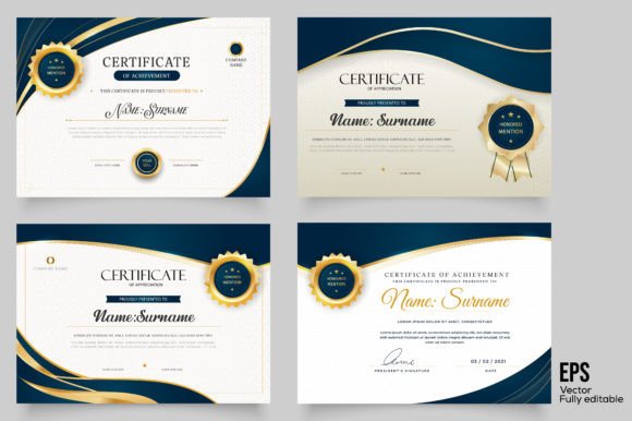 Elevating Recognition with Modern Elegant Certificate Design