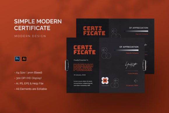 Evaluating the Simple Modern Certificate Template for Professional Recognition