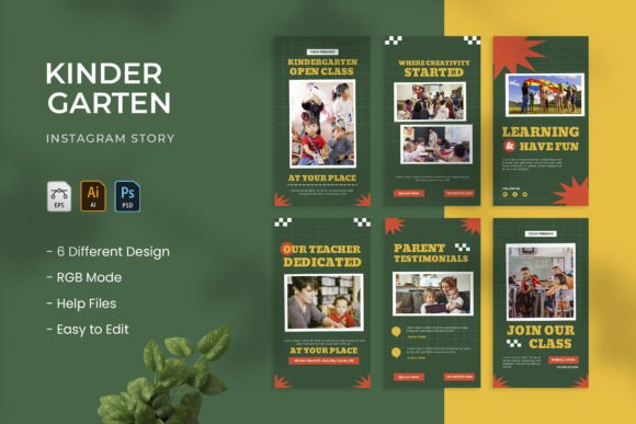 Kindergarten School Instagram Story Templates