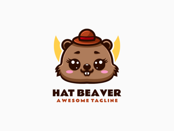Mastering the Hat Beaver Mascot Cartoon Logo for Brand Identity