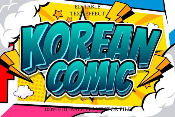 Mastering Visual Storytelling with Korean Comic Editable Text Effect in Adobe Illustrator
