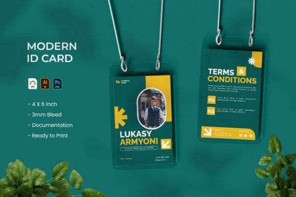 Modern Green ID Card Design Guide
