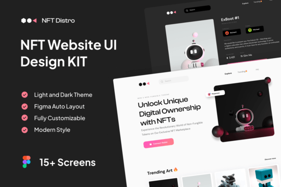 NFT Distro: Clean UI Design Kit
