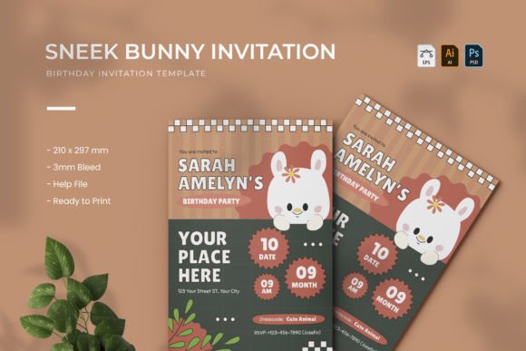 Sneek Bunny - Birthday Invitation: A Modern Solution for Memorable Celebrations