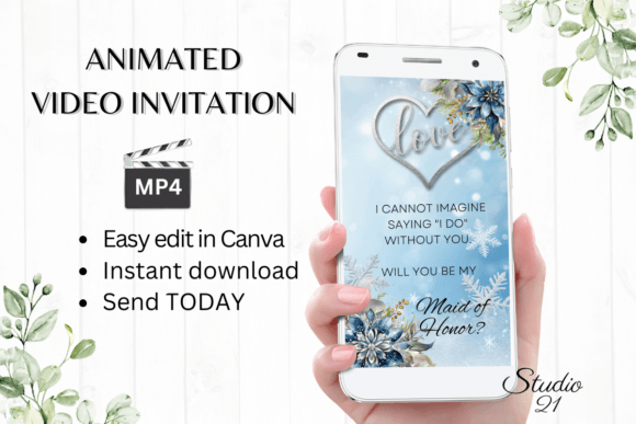 Winter Maid of Honor Proposal W3250MH