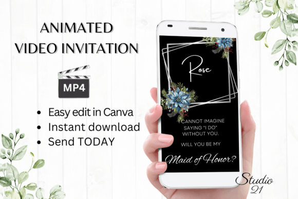 Winter Maid of Honor Proposal W3253MH: A Modern, Digital Way to Ask Your Best Friend