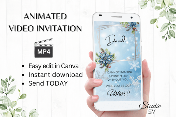 Winter Usher Proposal W3252U: A Guide to Digital Animated Invitations